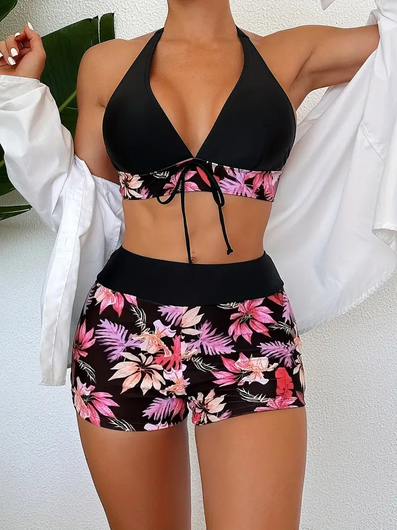 Melanie® | Stylischer Bikini mit tropischen Blumen