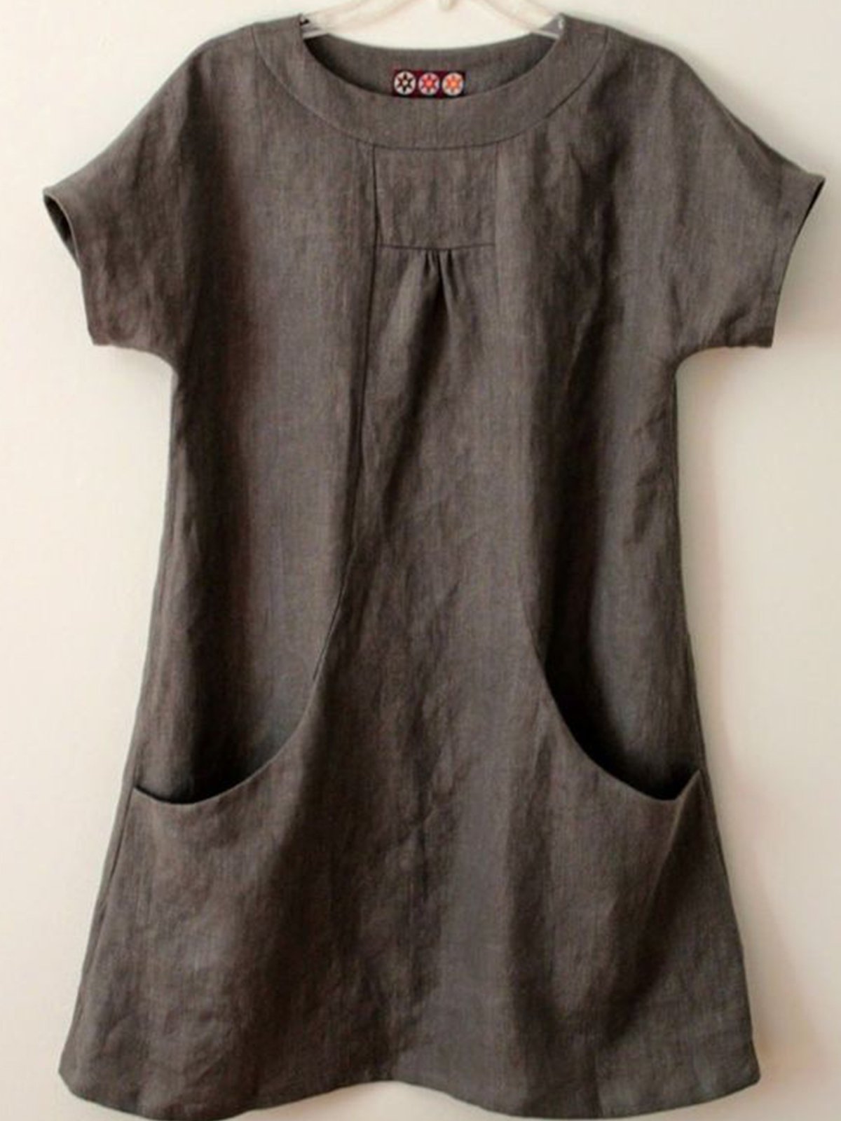 Rodress-short-sleeve-pockets-cotton-blend-shirts-tops