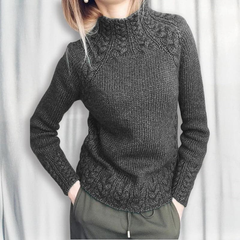 Olive | Klassischer und stilvoller Winterpullover