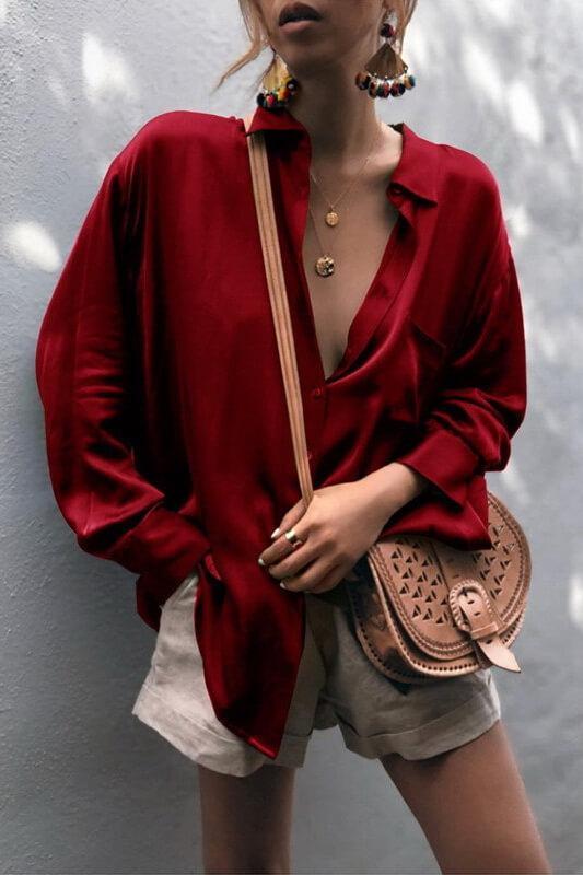 Rodress-solid-color-loose-cardigan-shirt