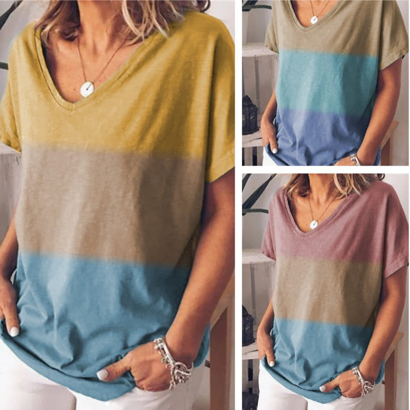 Gradient contrast print  T-shirt  Tshirt Thecurvestory