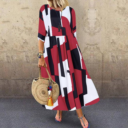 Plus size abstract printed dress  dresses Thecurvestory