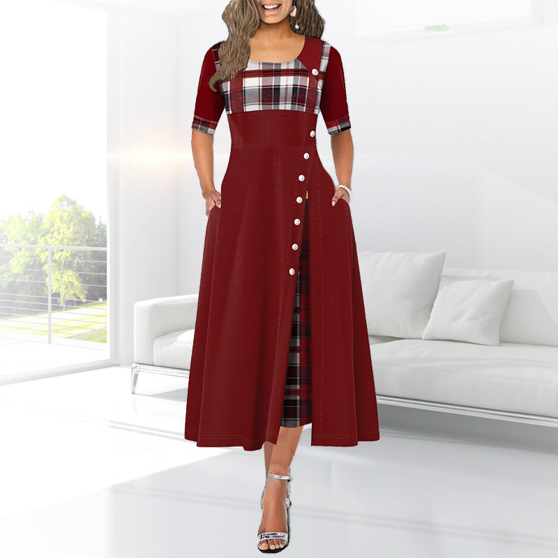 Mandy® | Stylisches Kleid mit Karomuster