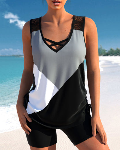 Bianca® | Stylischer 3-farbiger Tankini