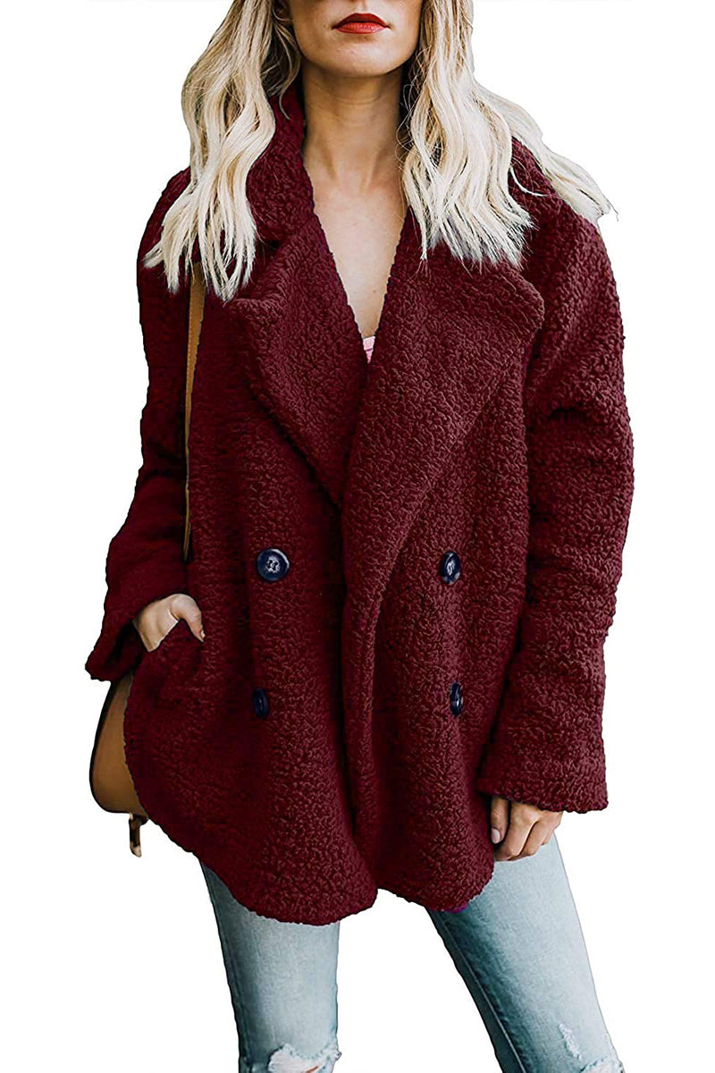 zeagoo womens faux fur coat fuzzy cardigan warm fleece jacket long sleeve oversized winter outwear pockets coat