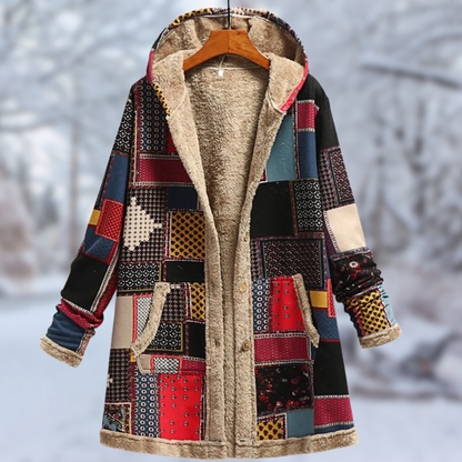 Maisie® | Stylischer Wintermantel mit Kapuze und Print