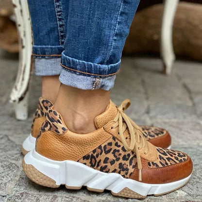 Liana® | Lässige Leoparden-Turnschuhe mit dicker Sohle