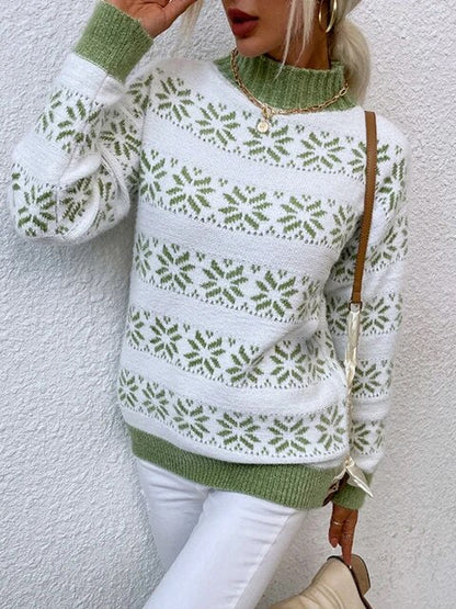 Chryssa® | Eleganter Pullover mit Schneeflockenmuster