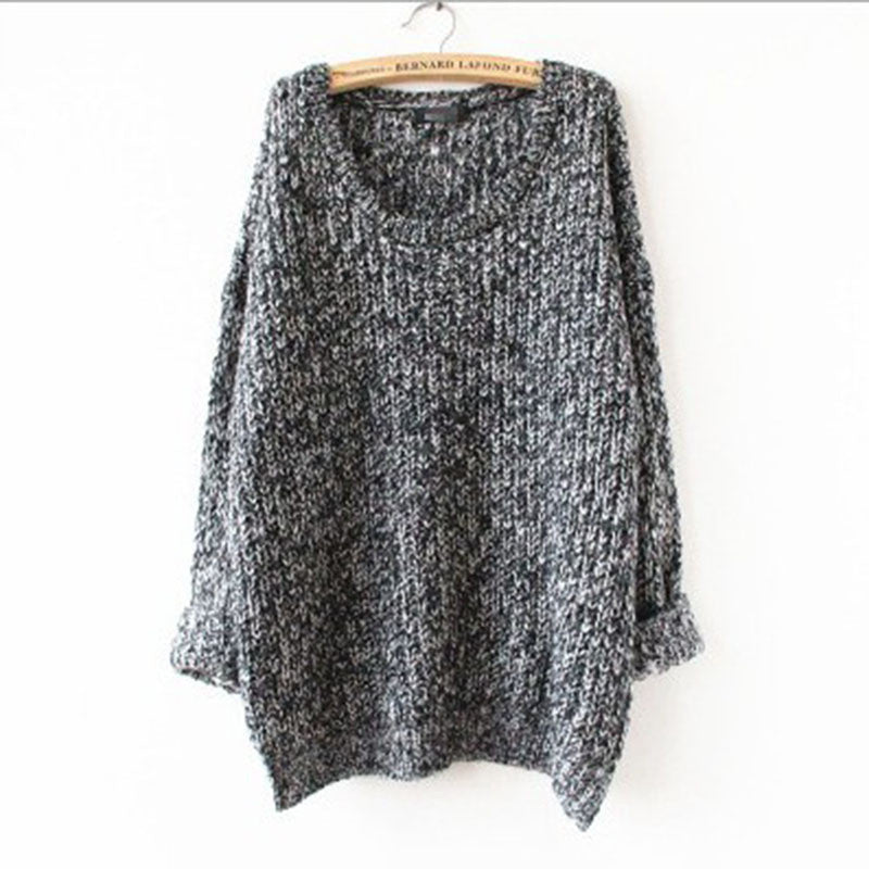 Long Pullover Loose Solid Color Knit Sweater - May Your Fashion - 3