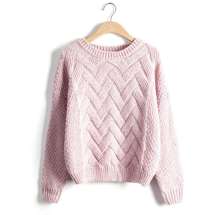 Scoop Pull Over Knitting Sweater