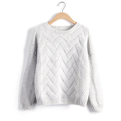 Scoop Pull Over Knitting Sweater