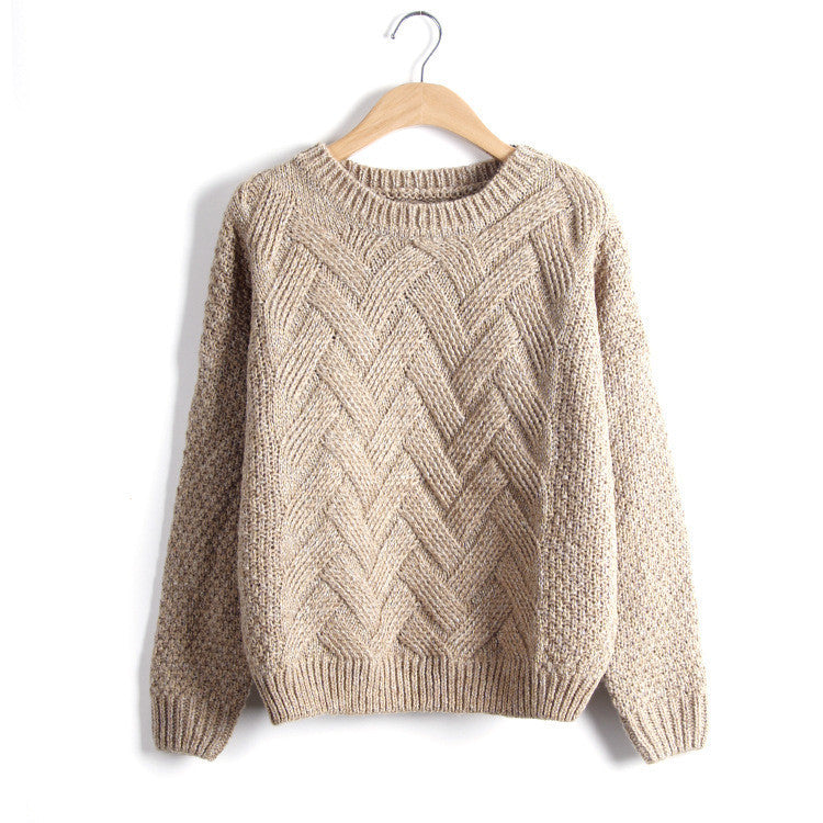 Scoop Pull Over Knitting Sweater