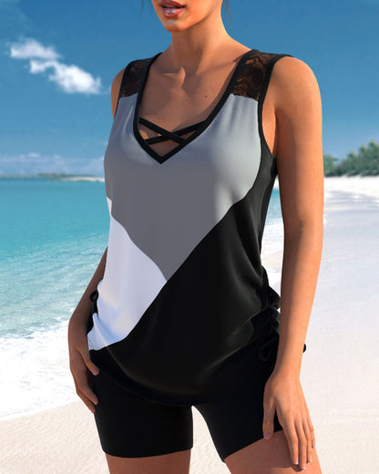 Bianca® | Stylischer 3-farbiger Tankini