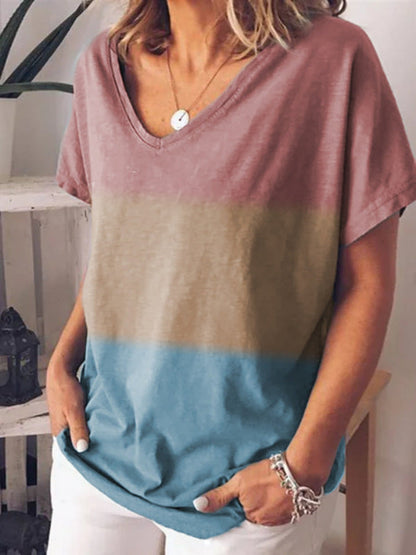 Gradient contrast print  T-shirt  Tshirt Thecurvestory