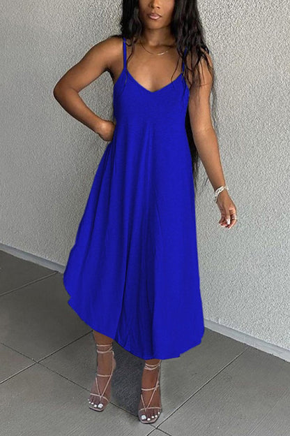 Rodress-freeshipping-spaghetti-straps-side-slit-midi-dress