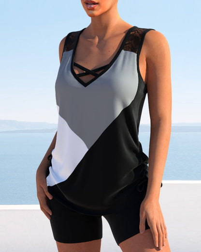 Bianca® | Stylischer 3-farbiger Tankini