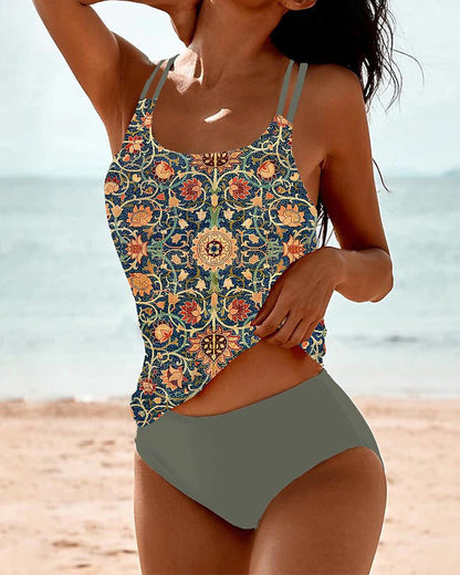 Midory® | Bedruckter Tankini mit doppeltem Träger