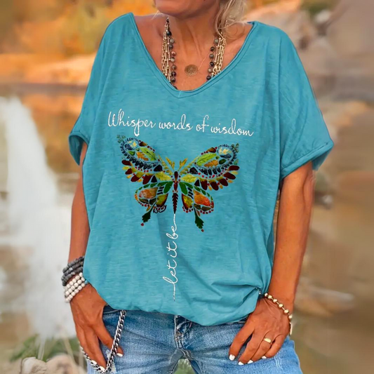 Anita® | Inspiring Damen-T-Shirt mit Schmetterlingsdruck
