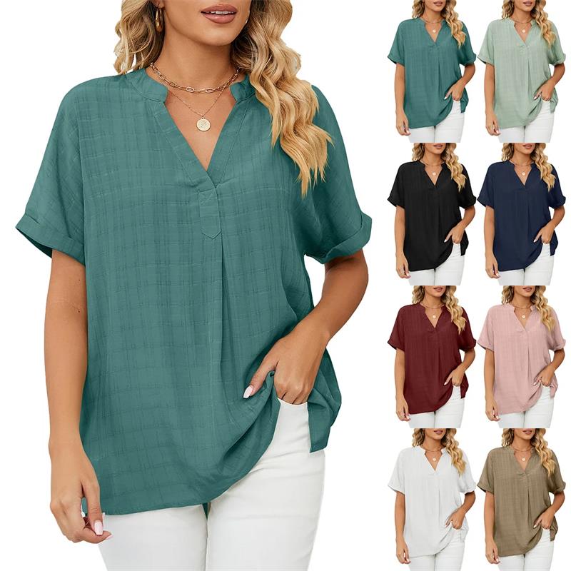 Olivia™ Emmy klassieke blouse - Groen-S -  Neomoda