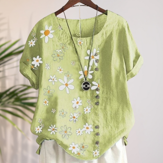 Camille® | Wunderschönes Loose Shirt mit floralen Details