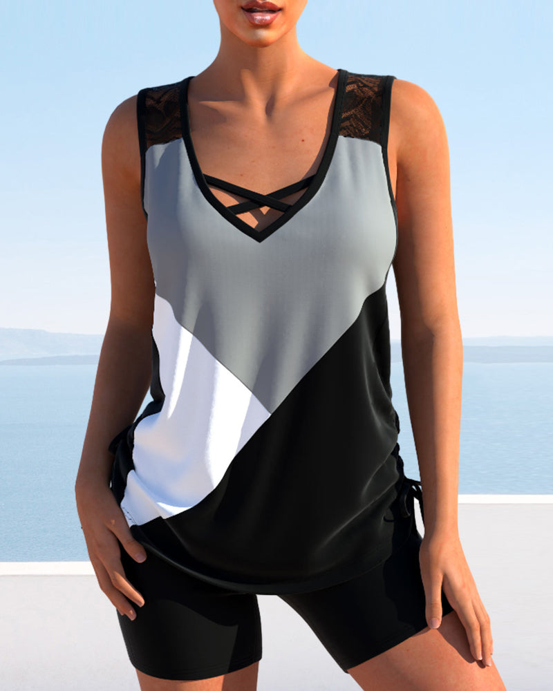 Bianca® | Stylischer 3-farbiger Tankini