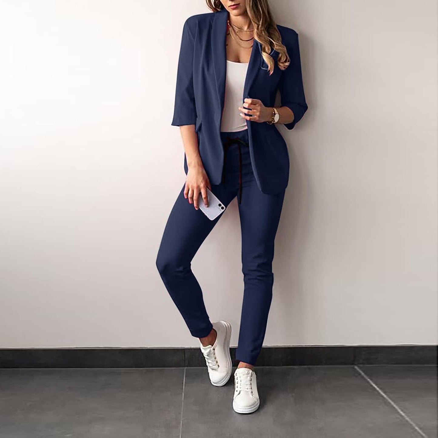 Diva™ - Stijlvolle Blazer & Broek Set - Roze-XXL -  Neomoda