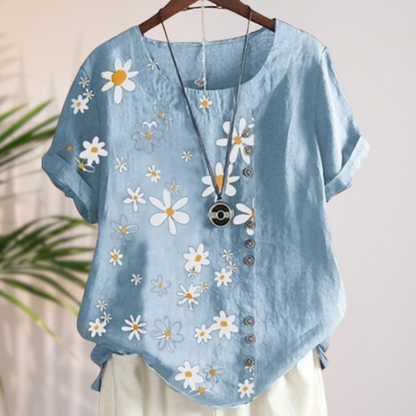 Camille® | Wunderschönes Loose Shirt mit floralen Details