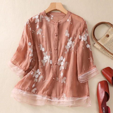 Livia® | Edle Bluse mit Sti...