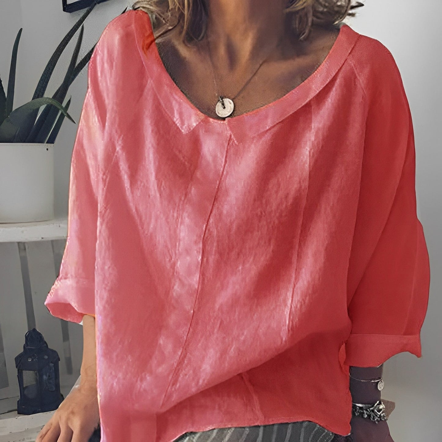 Creya® | Bluse mit Umlegekragen