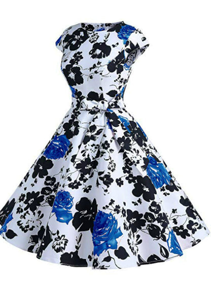 Juliet® | Frauen Print Kurzes Kleid im Vintage-Stil der 1950er Jahre