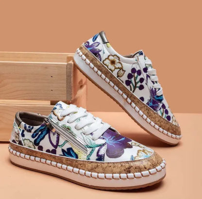 Matilda| Mode Elegante Floral Gedruckt Runde Casual Turnschuhe