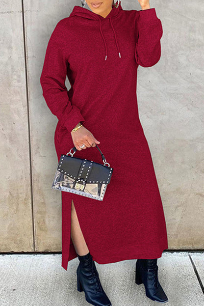 Sale-fashion-freeshipping-style-outfit-l589820421-fashion-casual-solid-slit-hooded-collar-long-sleeve-dresses