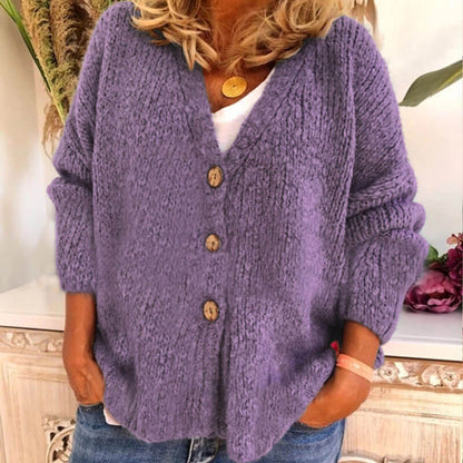 Soild Knitted Sweater Cardigan