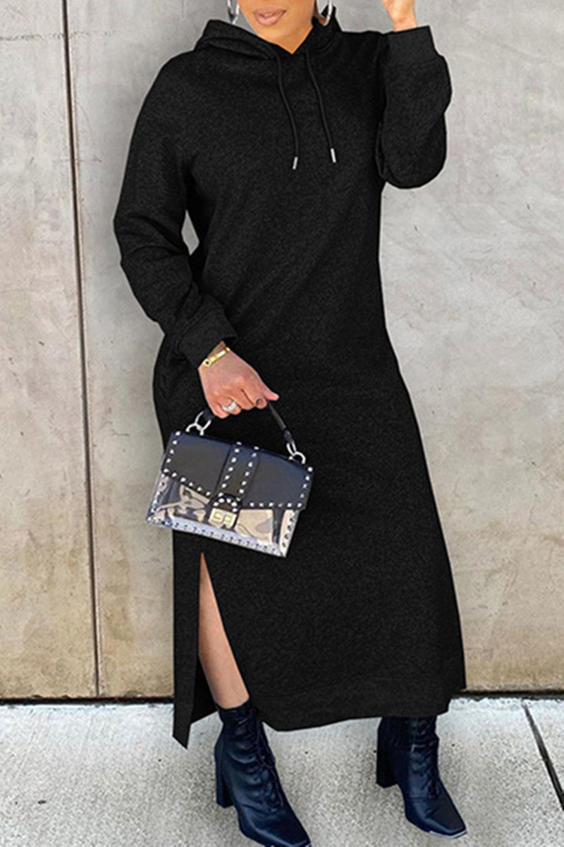 Sale-fashion-freeshipping-style-outfit-l589820421-fashion-casual-solid-slit-hooded-collar-long-sleeve-dresses