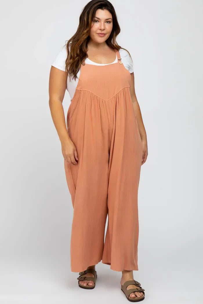 Emma® | Trendiger Overall mit weitem Bein in Übergröße Jumpsuit