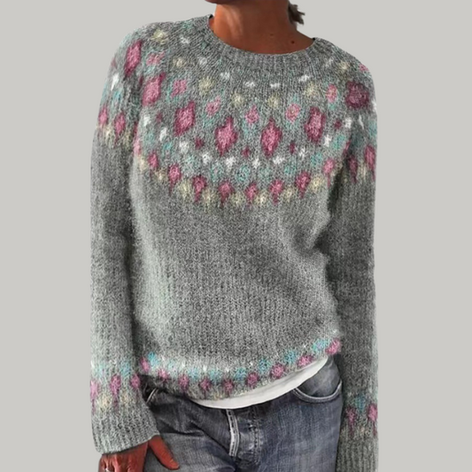 Airin® | Lässig Gemusterter Strickpullover