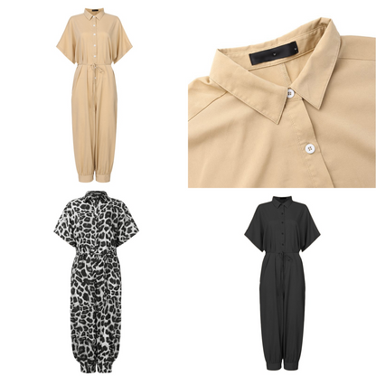 Zara® | Knopf-Jumpsuit mit Spitzengürtel