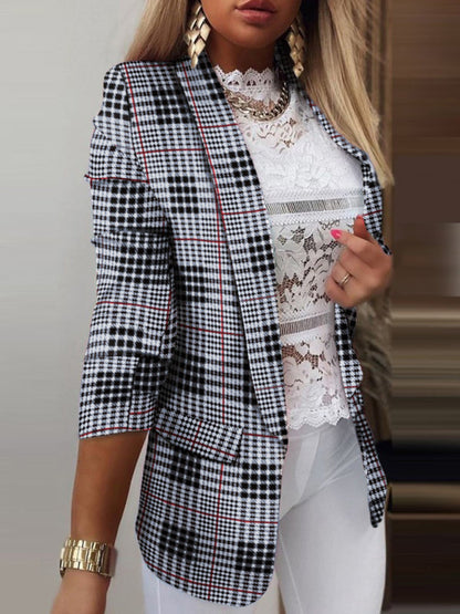 Blazers- Trendy Women's Tie-Dye Blazer with Long Sleeves - Shawl Lapels Jacket- Pattern2- IndioGear Fashion and Gear