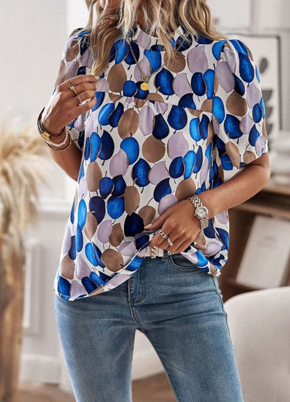 Blouses- Women's Blouse: Bowknot Back & Puff Sleeves - Stand Out in Style- - Pekosa Women Clothing