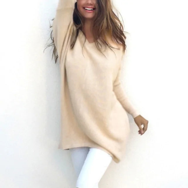 Women's Long Cashmere Sweater - NocturnalExpressions