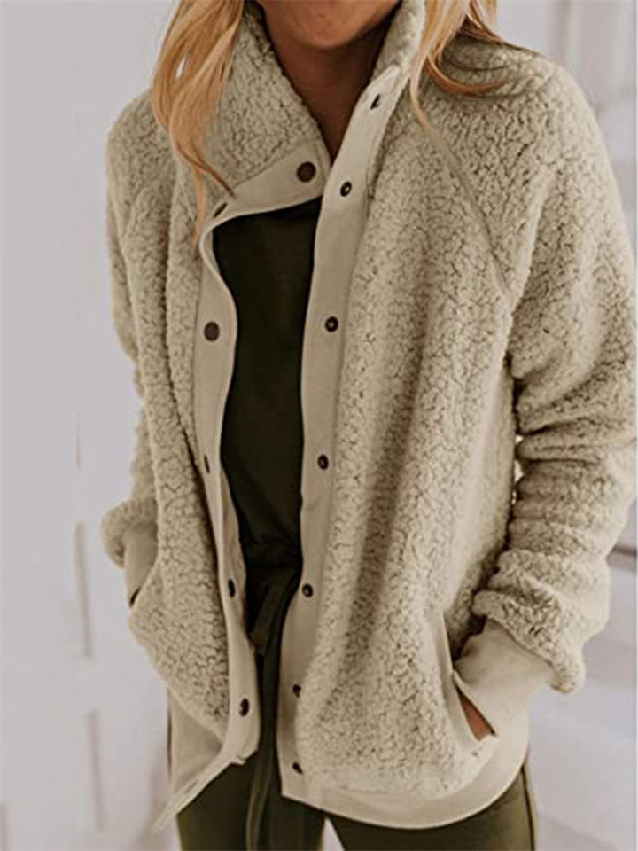 Casual Style Solid Color Loose Button Sweater Coat Shopvhs.com