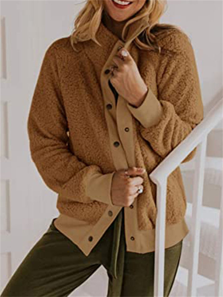 Casual Style Solid Color Loose Button Sweater Coat Shopvhs.com