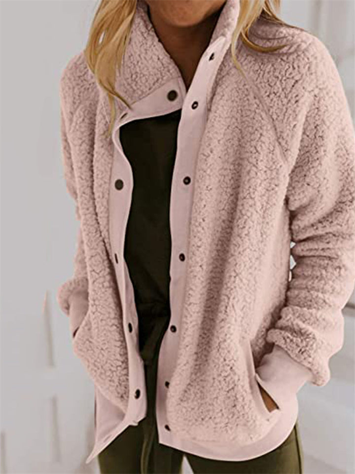 Casual Style Solid Color Loose Button Sweater Coat Shopvhs.com