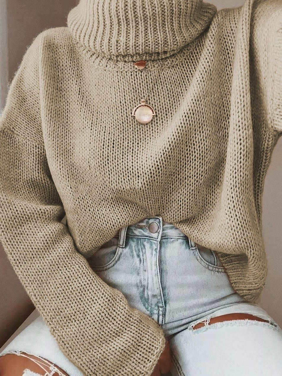 Commuter OL Turtleneck Bare Back Sweater Shopvhs.com