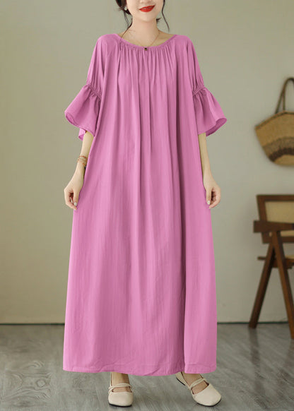 Amy® | Cute Pink Tie Waist Vacation Maxi Dresses Summer