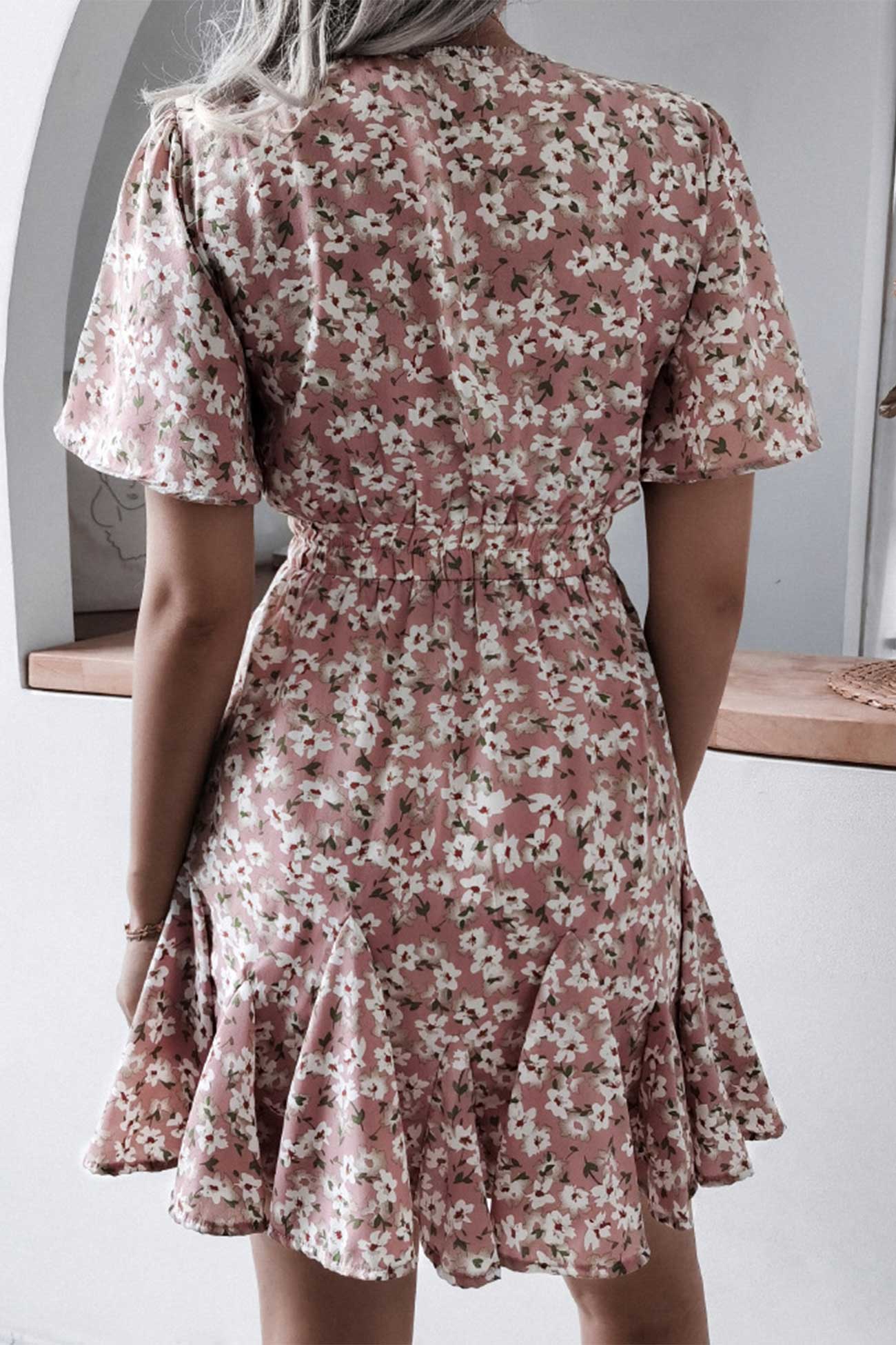 Nicole® | Floral Print Chiffon Mini Dress