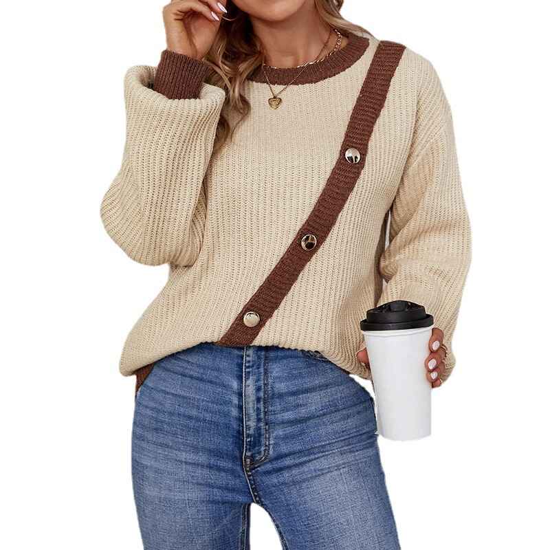 Leather-Powder-Womens-Color-Block-Tunic-Tops-Long-Striped-Sleeve-Crew-Neck-Sweatshirts-Casual-Loose-Tops-K253