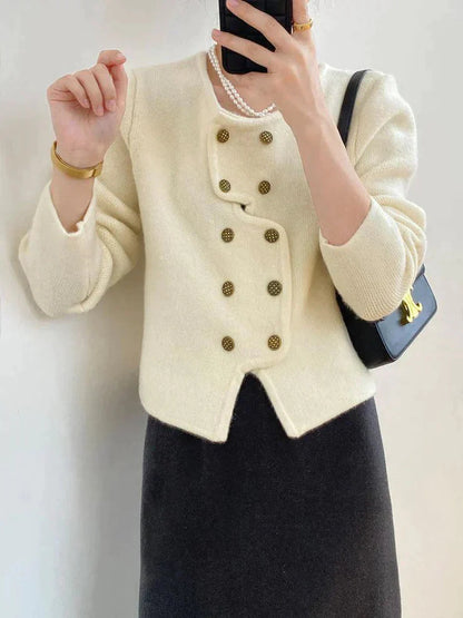 Long-sleeved, plain cardigan