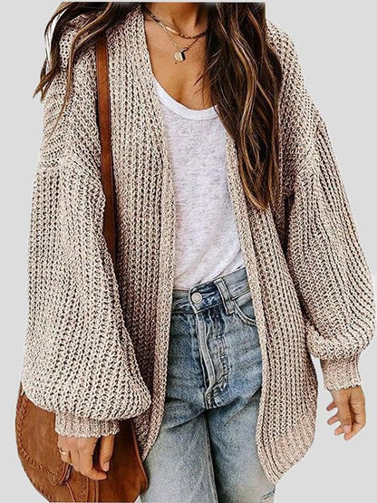 Loose Solid Long Sleeve Sweater Cardigan Shopvhs.com