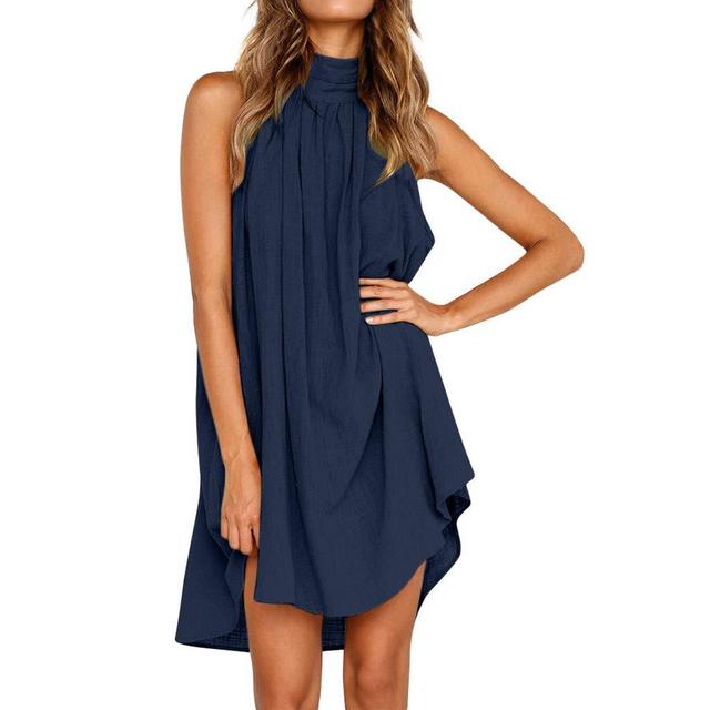 Kylie® | Rückenfreies Neckholder-Kleid mit High-Low-Saum